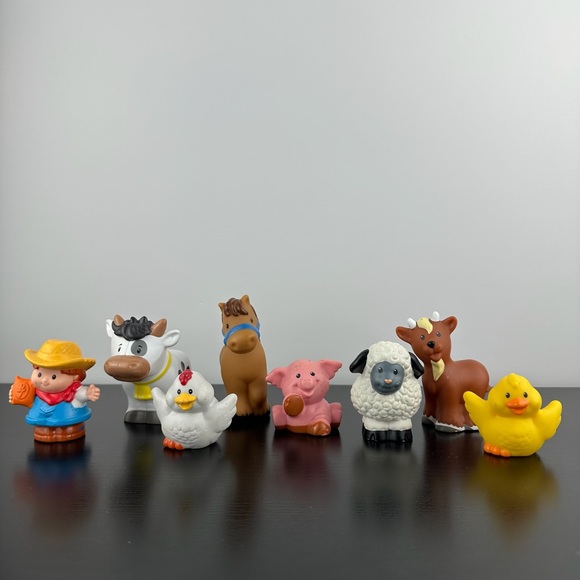 Fisher-Price Other - Fisher Price Little People Lot of 8 Farm Animal Friend Figurines & Farmer Figure